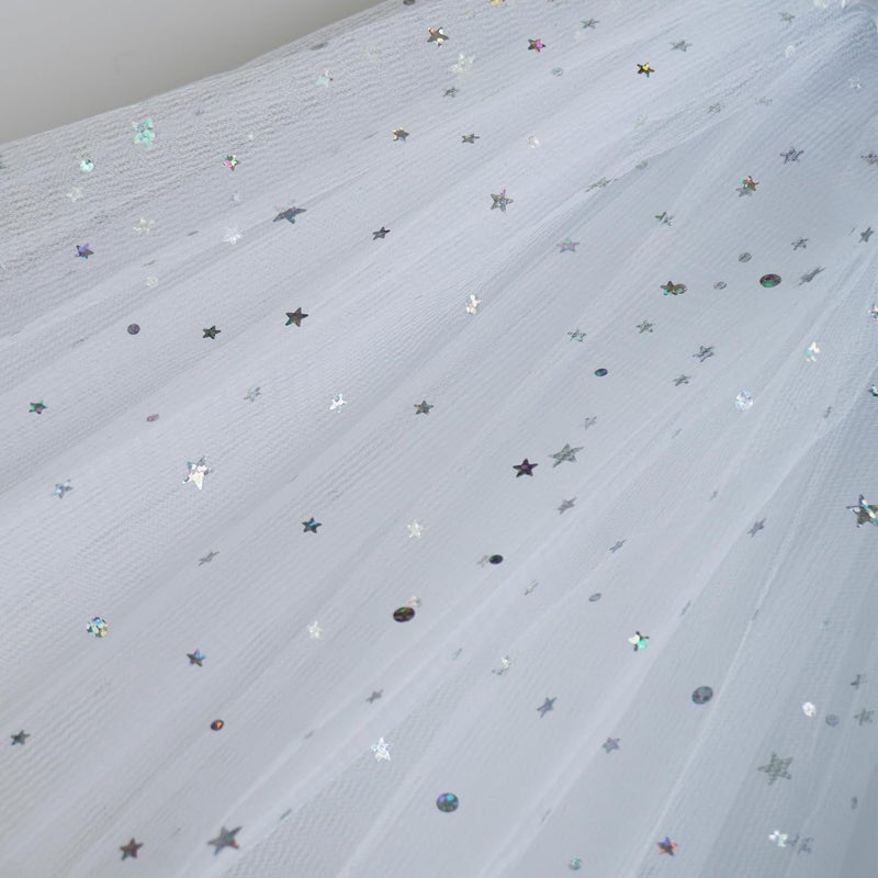 WINROLA Girls Stars Sequins Tutu Skirt Princess Ballet Dance Tutu Dress 3 Layered Halloween Christmas Tutu - Image 5